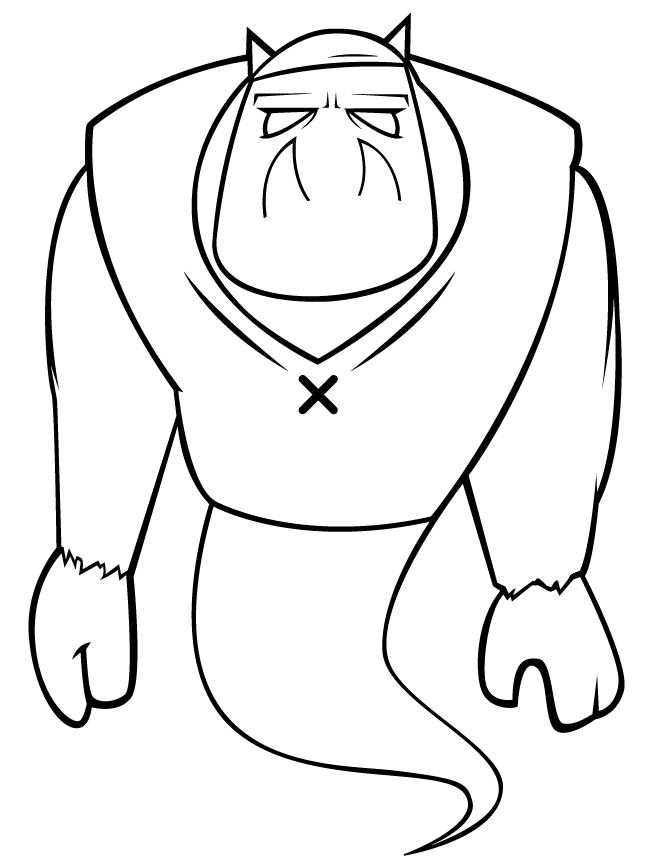 Cute Cartoon Monster Coloring Pages Images & Pictures Becuo