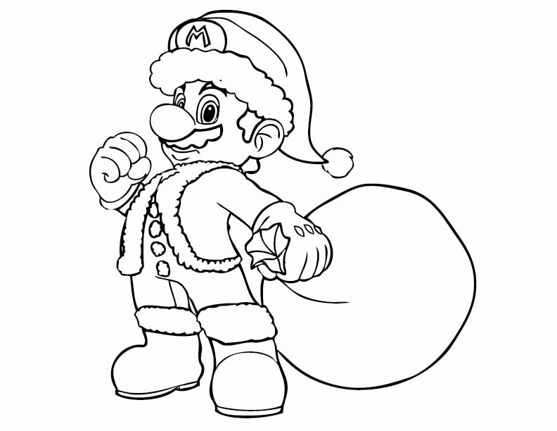 Giga Cat Mario Coloring Page Coloring Pages