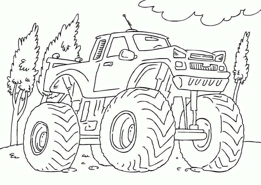 Click Size Link Monster Truck Coloring Pages Monster Jam Goldberg Coloring Home
