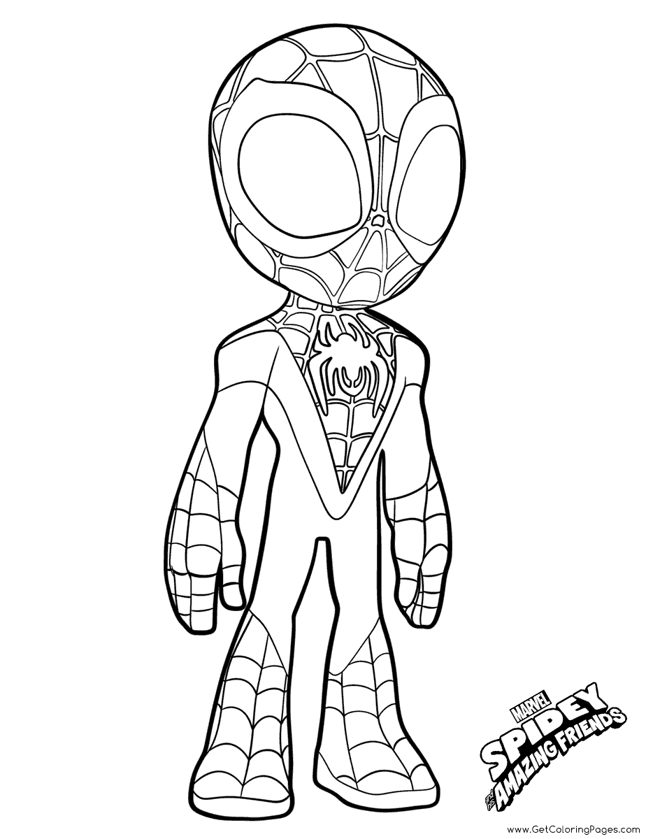 SpiderMan Miles Morales Coloring Pages Coloring Home