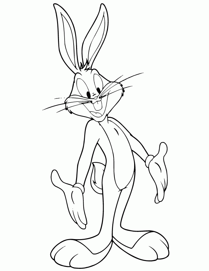 Bugs Bunny With Carrot Coloring Pages Coloringmania.pw