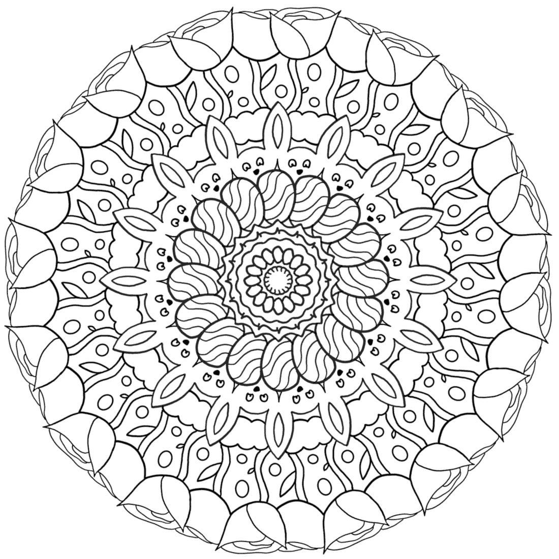 Easter Surprise Coloring Page Monday Mandala Coloring Home