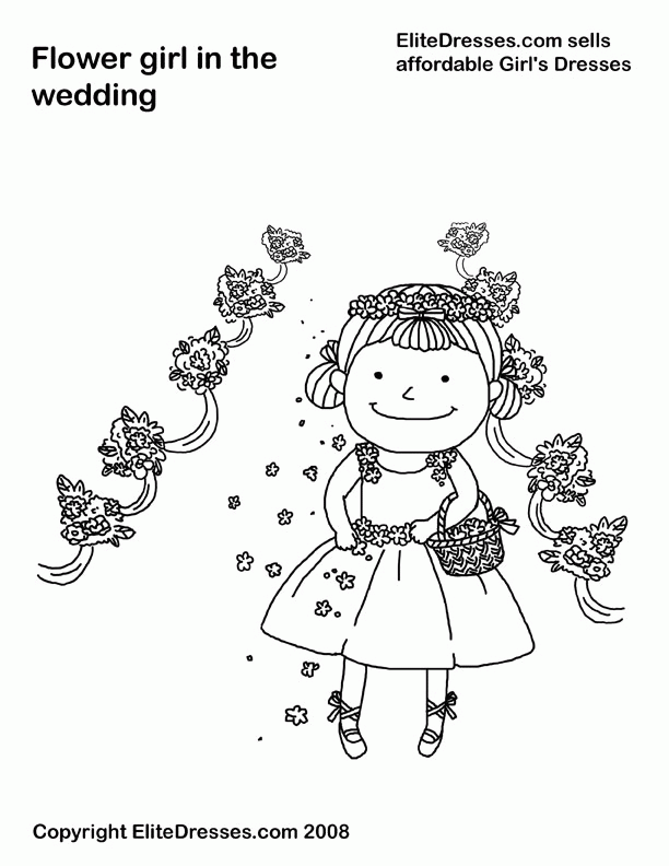 Wedding Bouquet Coloring Pages Coloring Home