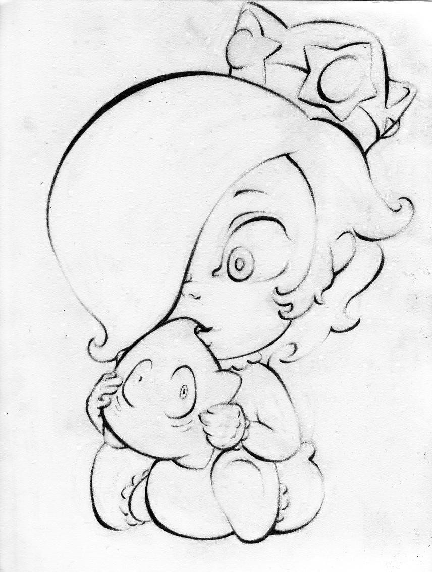 baby princess coloring page