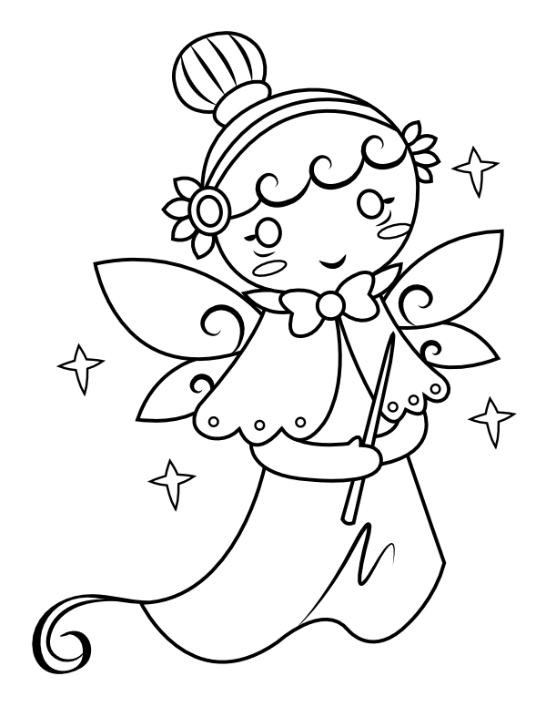 Printable Fairy Godmother Coloring Page Coloring Home