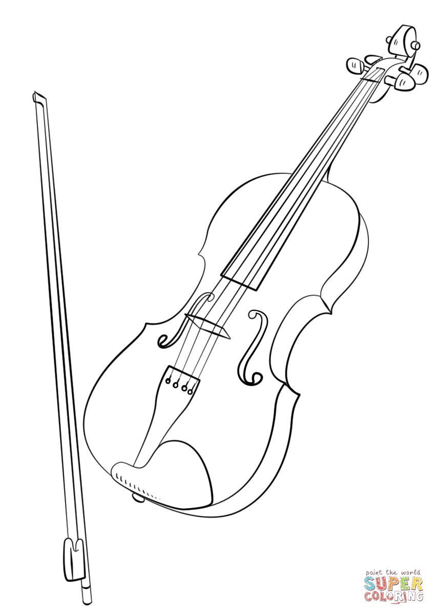Violin Coloring Pages Coloring Home