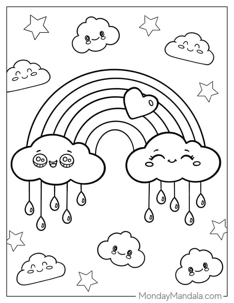 Rainbow Coloring Page (Free PDF Printables) Coloring Home