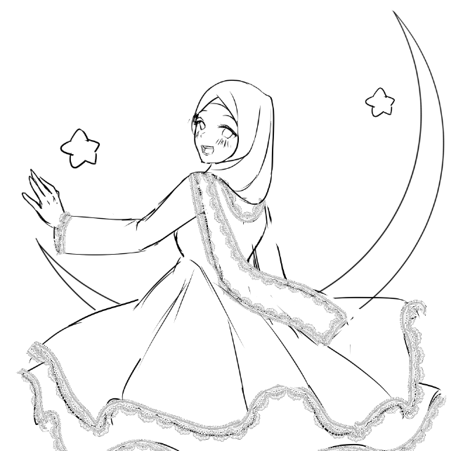 Hijab Coloring Pages Coloring Home