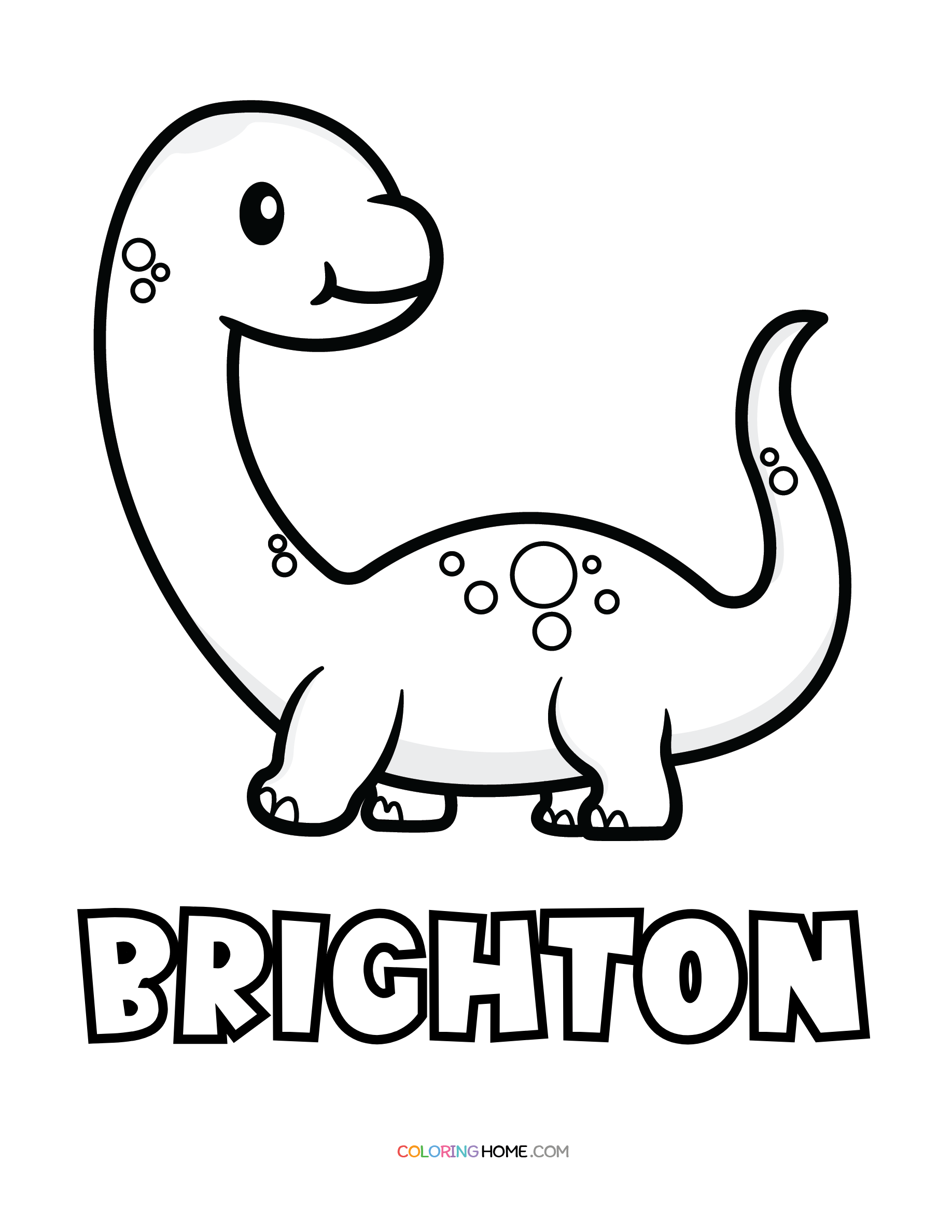 Brighton Dinosaur Coloring Page Coloring Home