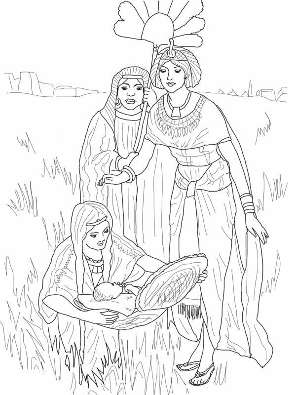 Baby Moses Coloring Page Coloring Home