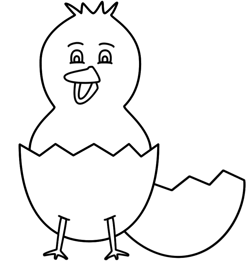Baby Chick Coloring Page Coloring Home