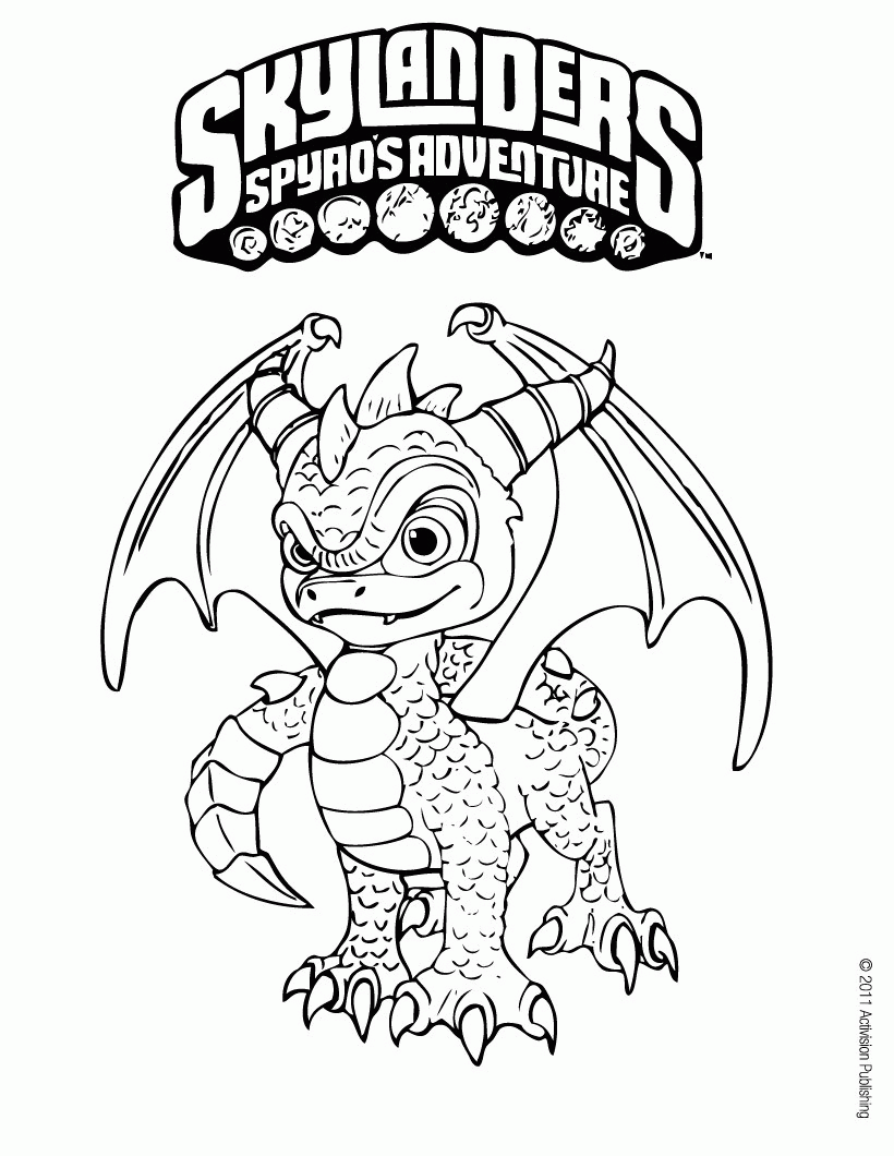 Skylanders SPYRO'S ADVENTURE Coloring Pages SPYRO Coloring Home