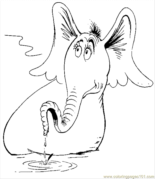 Coloring Page Horton The Elephant (Mammals > Elephant) Coloring Home