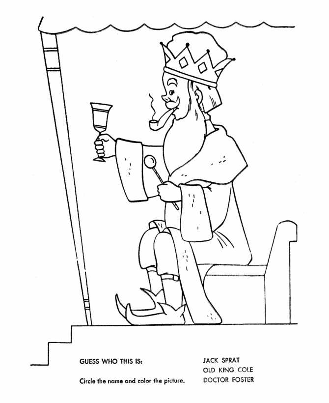 Old King Cole Coloring Page Coloring Home