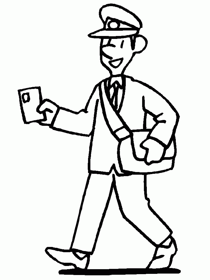 Postman Pat In Truck For Kids Printable Free Coloring Pages