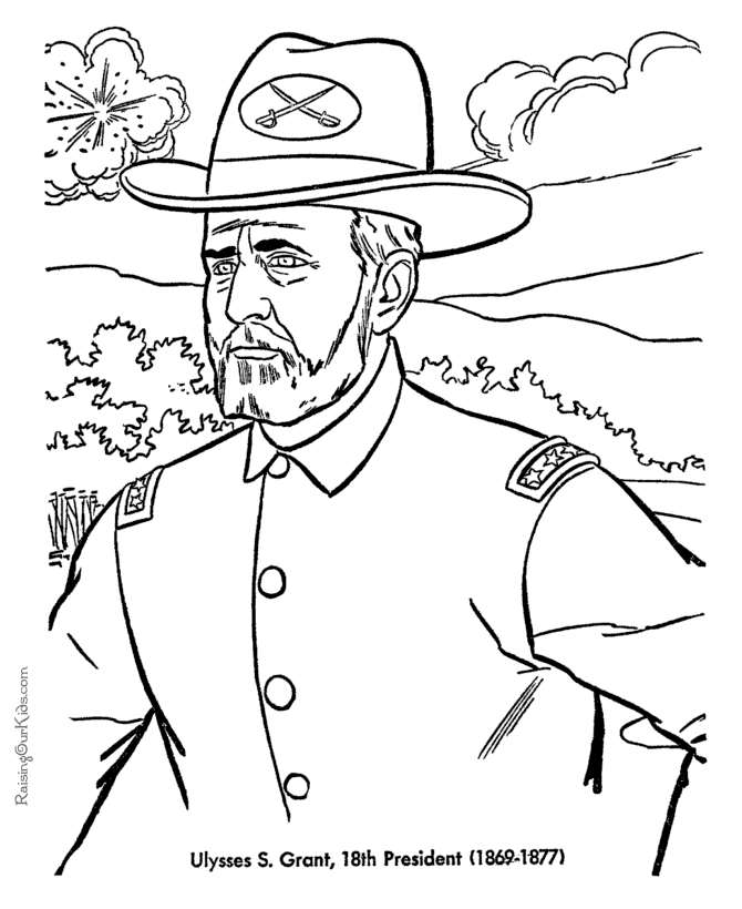 Ulysses S. Grant Coloring Pages Free And Printable
