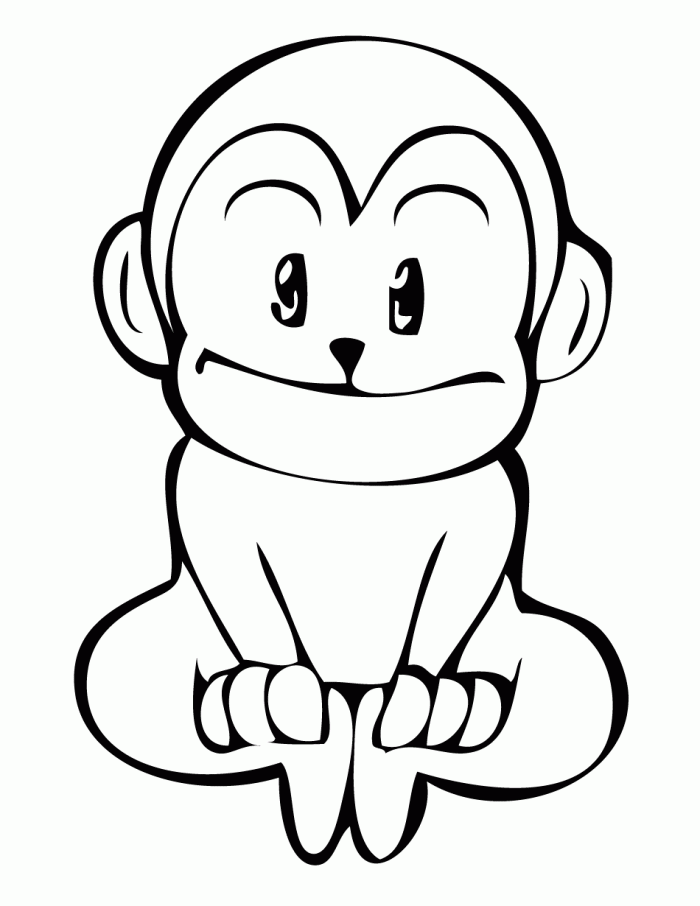 Baby Monkey Coloring Page Educations Coloring Home
