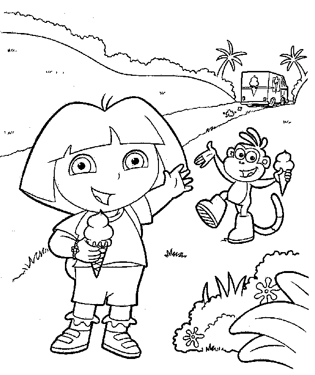 Dora The Explorer Coloring Pages Coloring Home