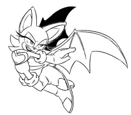 Rouge The Bat From Sonic The Hedgehog Easy Drawing Guides - Coloring Home