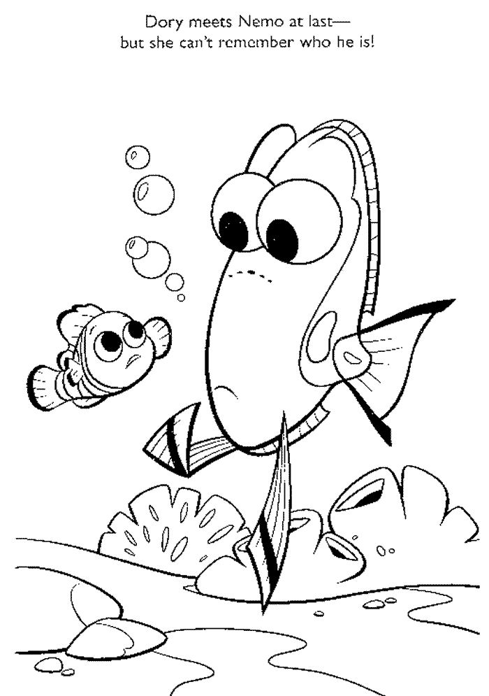 Nemo Coloring Pages Coloring Kids