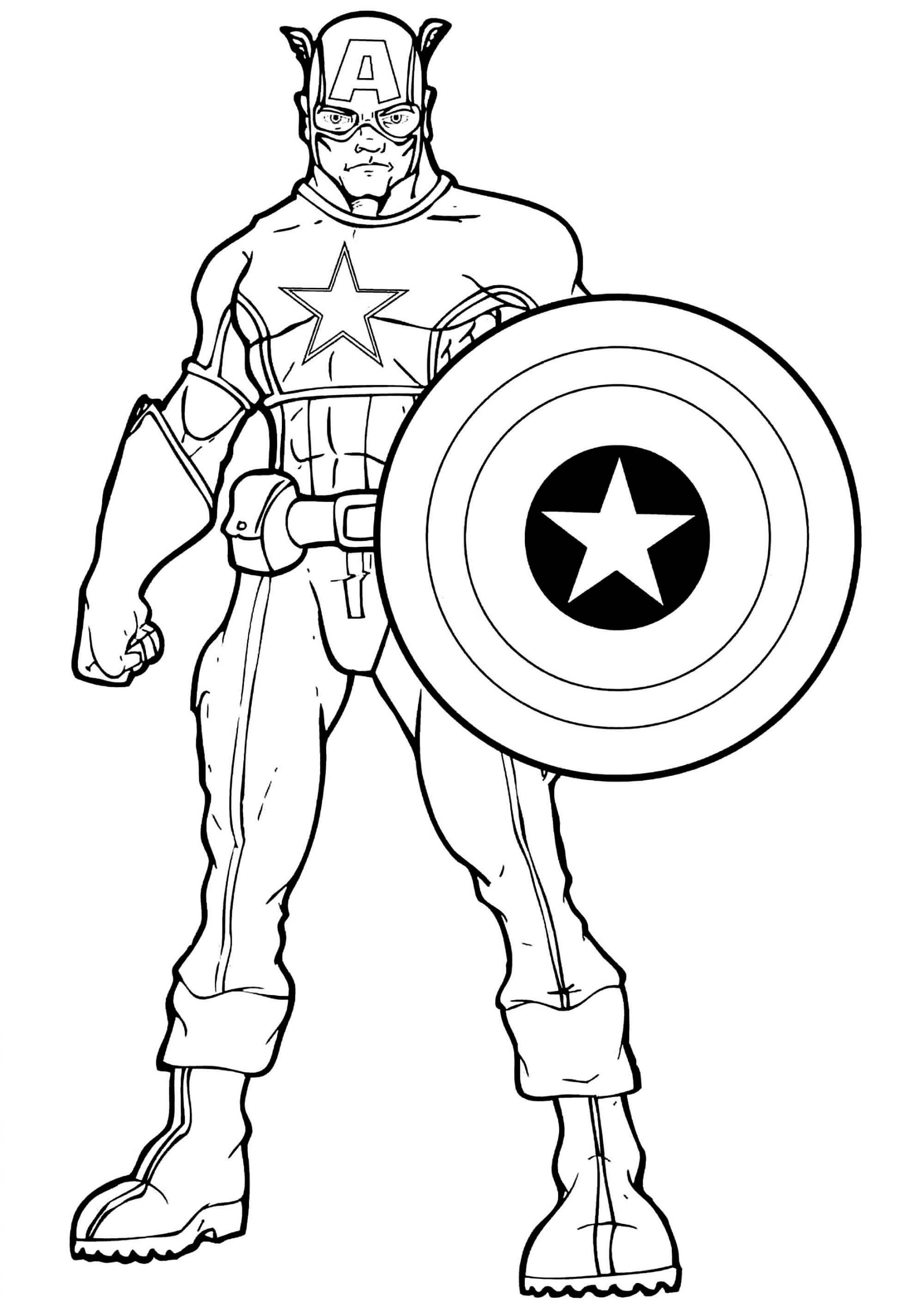 Captain America Printable coloring page Download, Print or Color