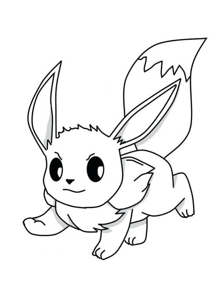 Eevee Short coloring page Download, Print or Color Online for Free