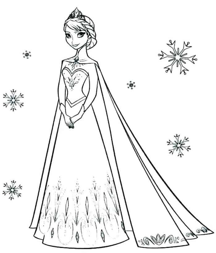 Elsa Princess coloring page Download, Print or Color Online for Free