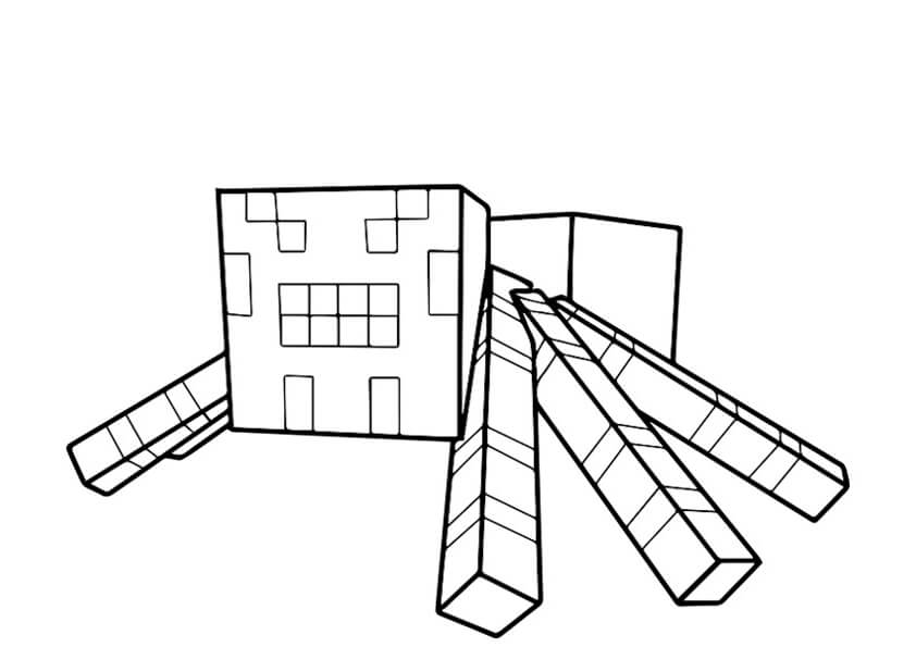 Spider from Minecraft coloring page Download, Print or Color Online