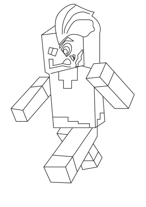 Two faces Minecraft coloring page - Download, Print or Color Online for