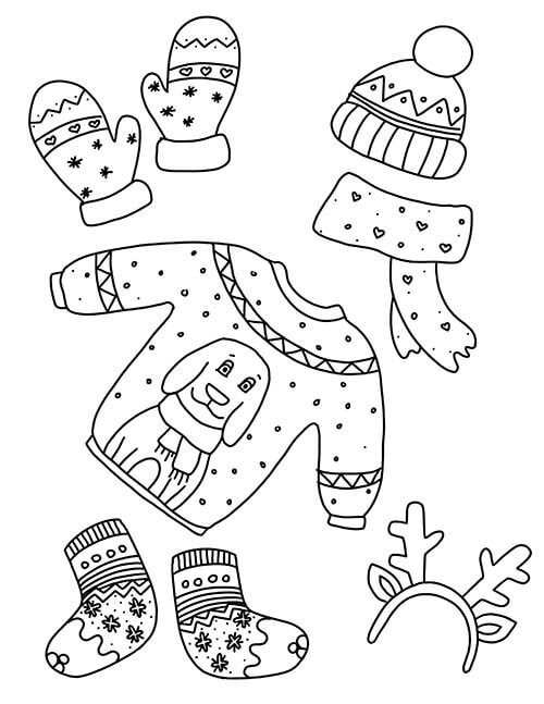 Winter Suit coloring page Download, Print or Color Online for Free