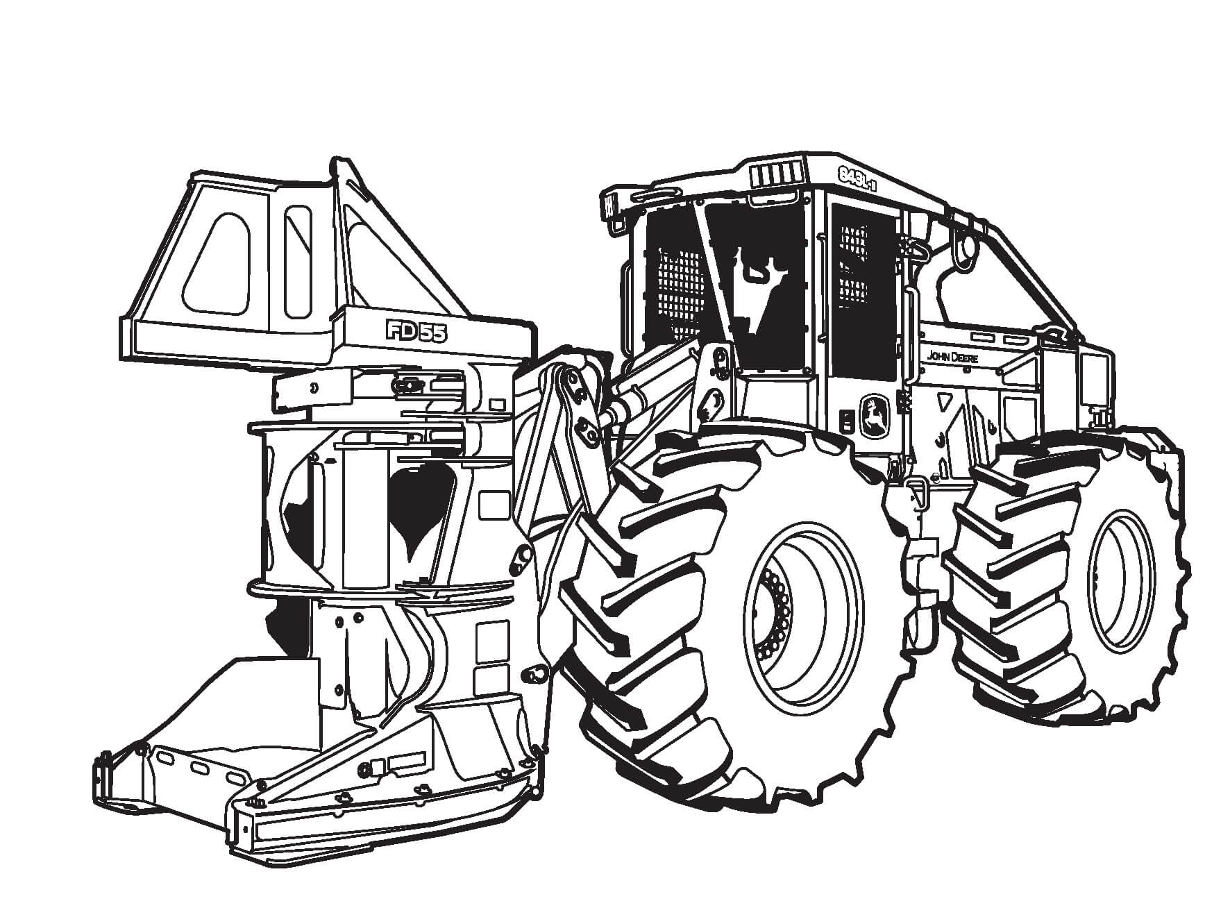 John Deere Tractor coloring page Download, Print or Color Online for Free