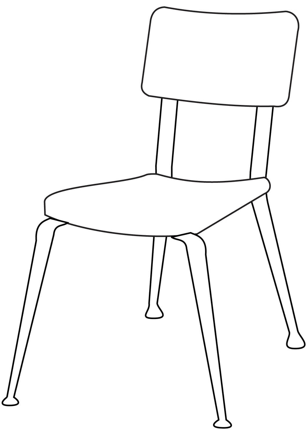 Simple Chair coloring page Download, Print or Color Online for Free