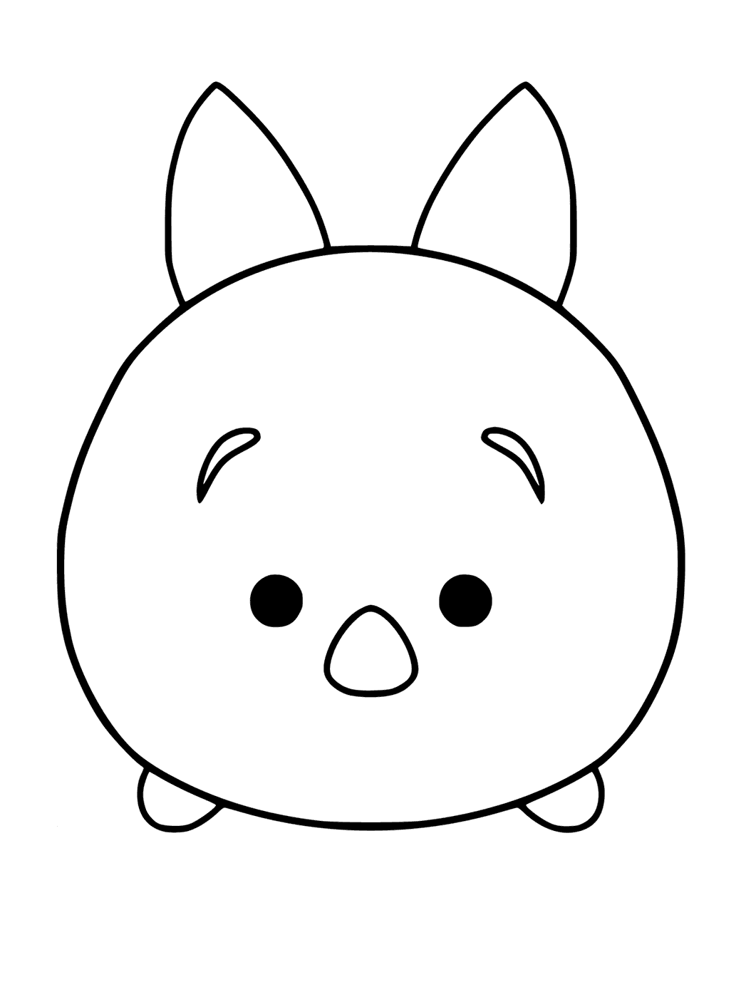 Piglet Tsum Tsum coloring page Download, Print or Color Online for Free