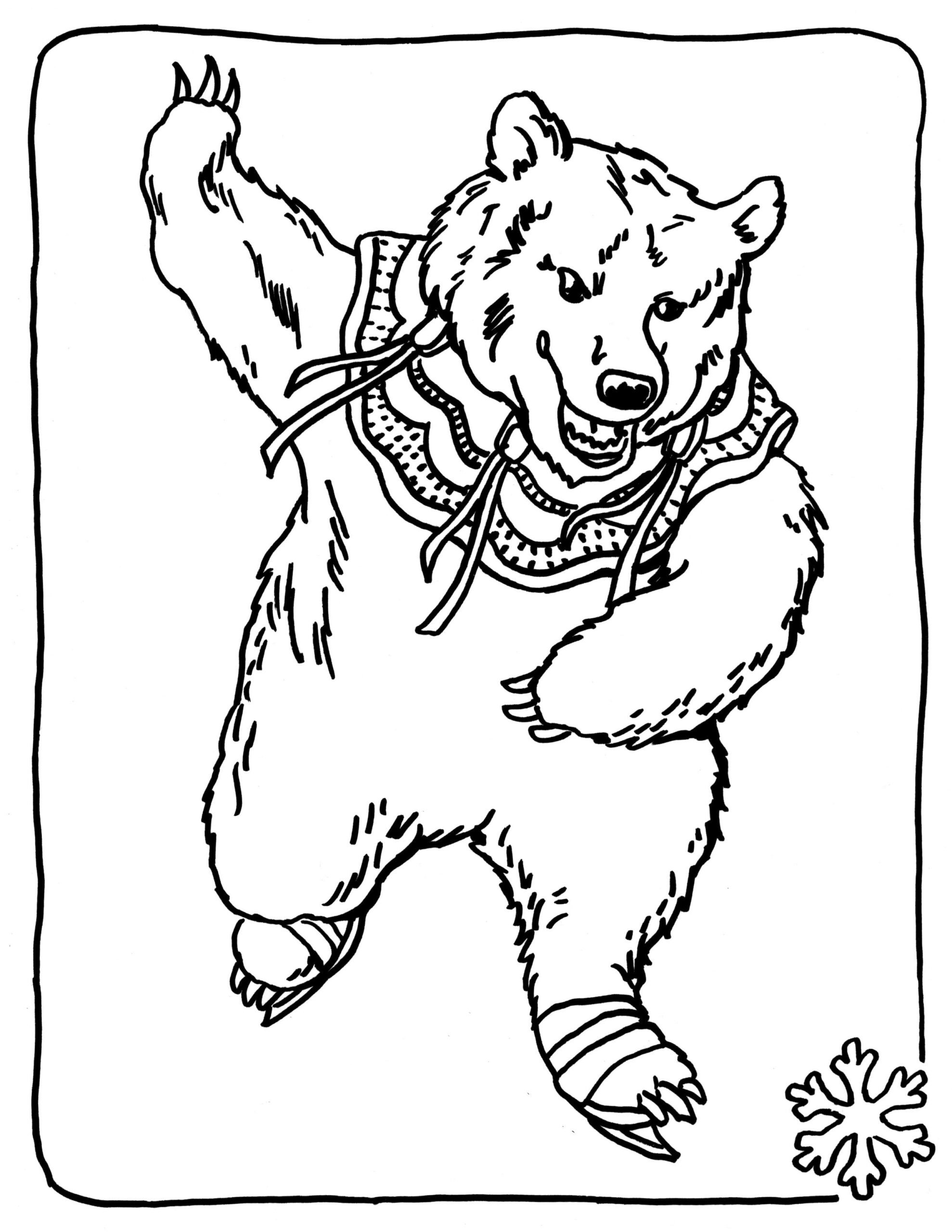 Angry Bear coloring page Download, Print or Color Online for Free