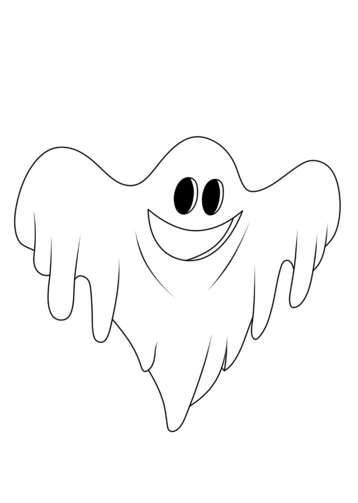 Awesome Ghost coloring page Download, Print or Color Online for Free