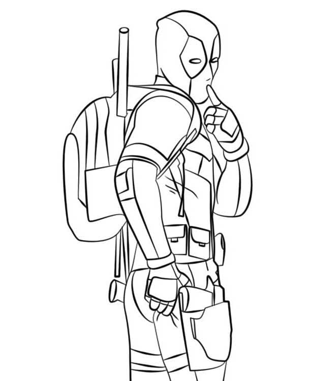 Funny Deadpool coloring page Download, Print or Color Online for Free