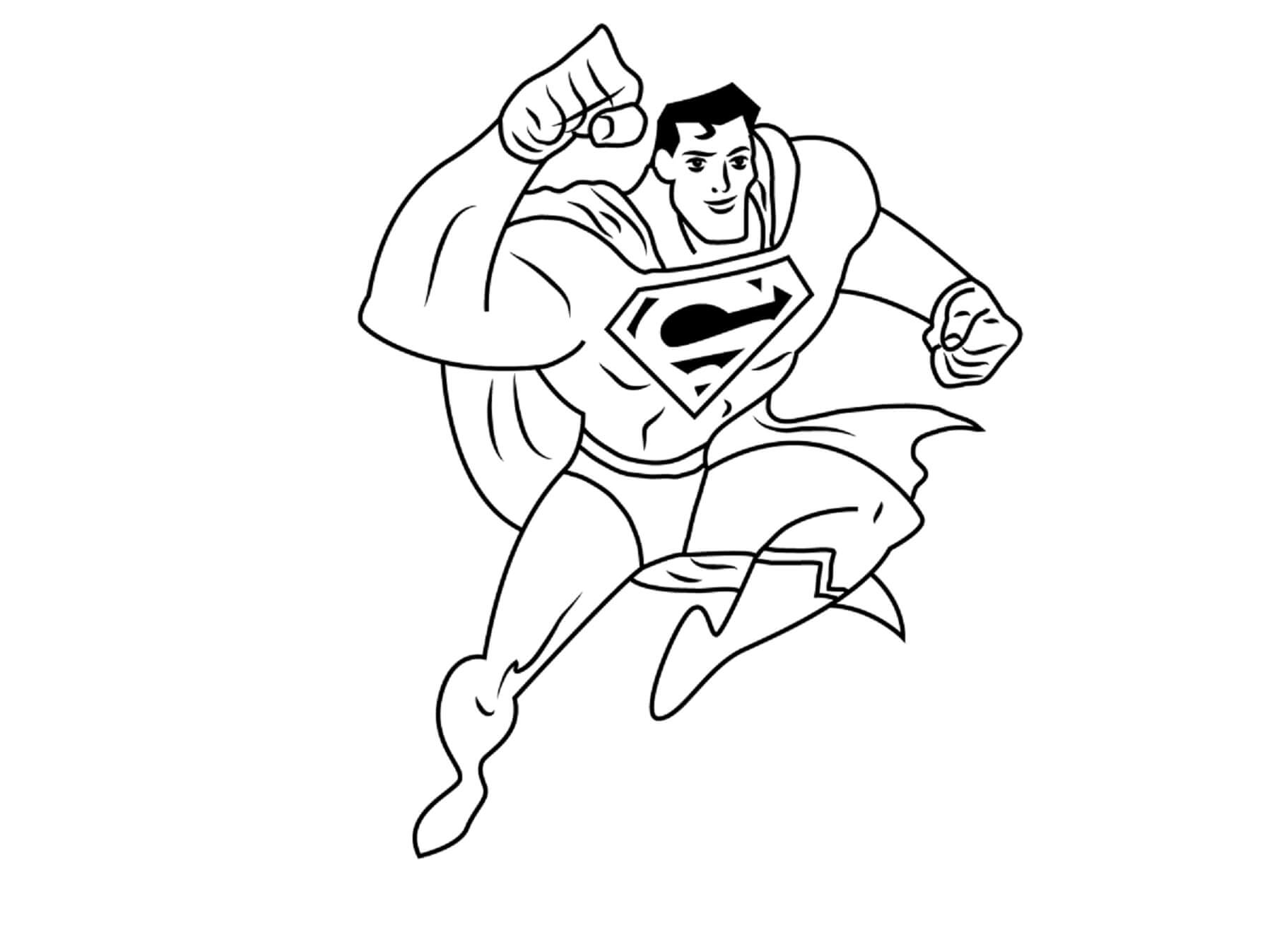 Funny Superman Attack coloring page Download, Print or Color Online