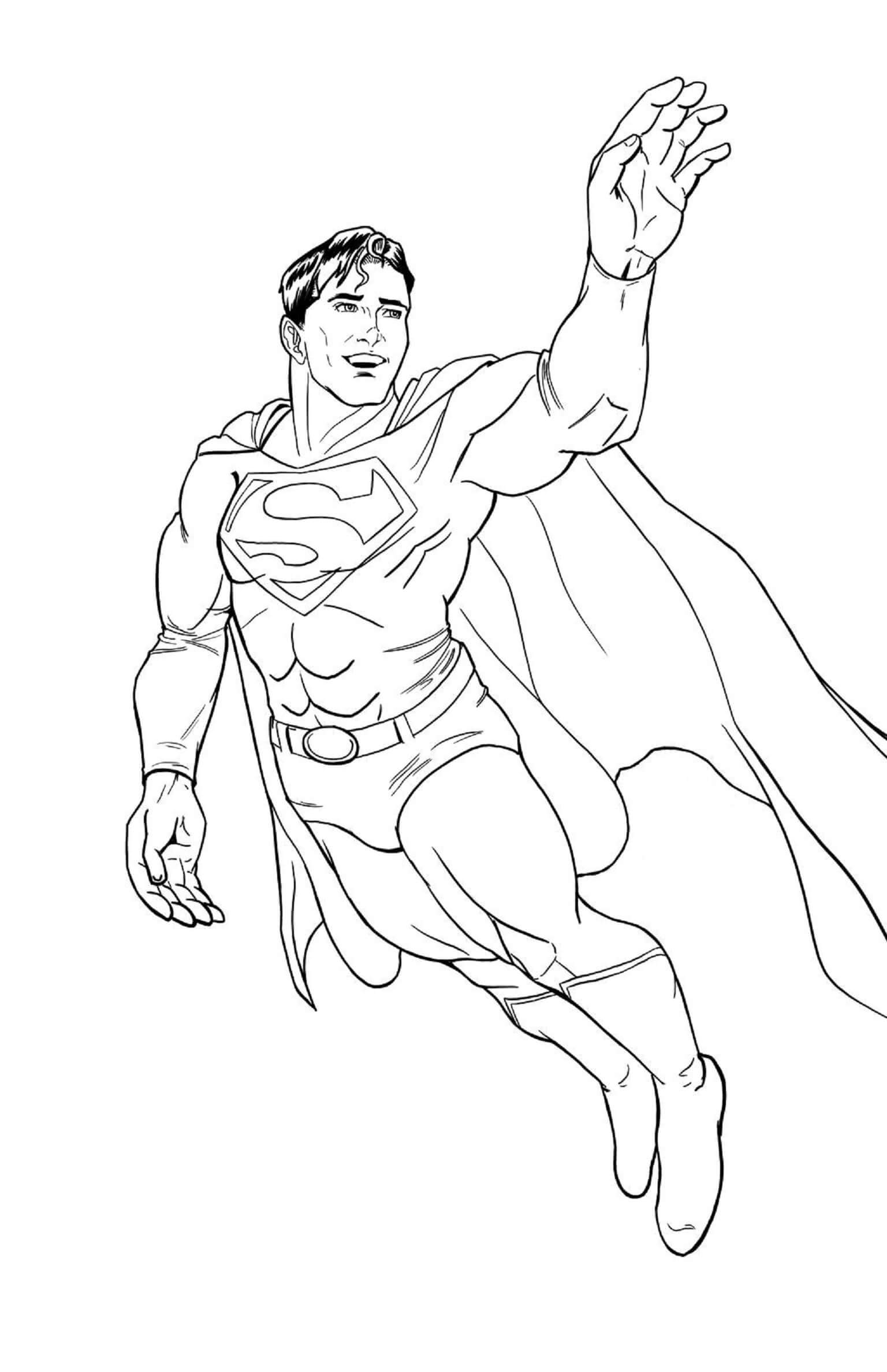 Funny Superman coloring page Download, Print or Color Online for Free