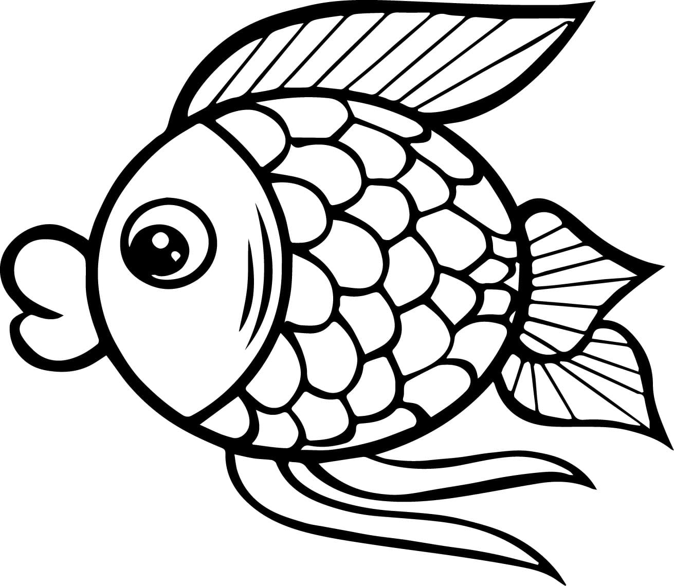 Cute Fish coloring page Download, Print or Color Online for Free