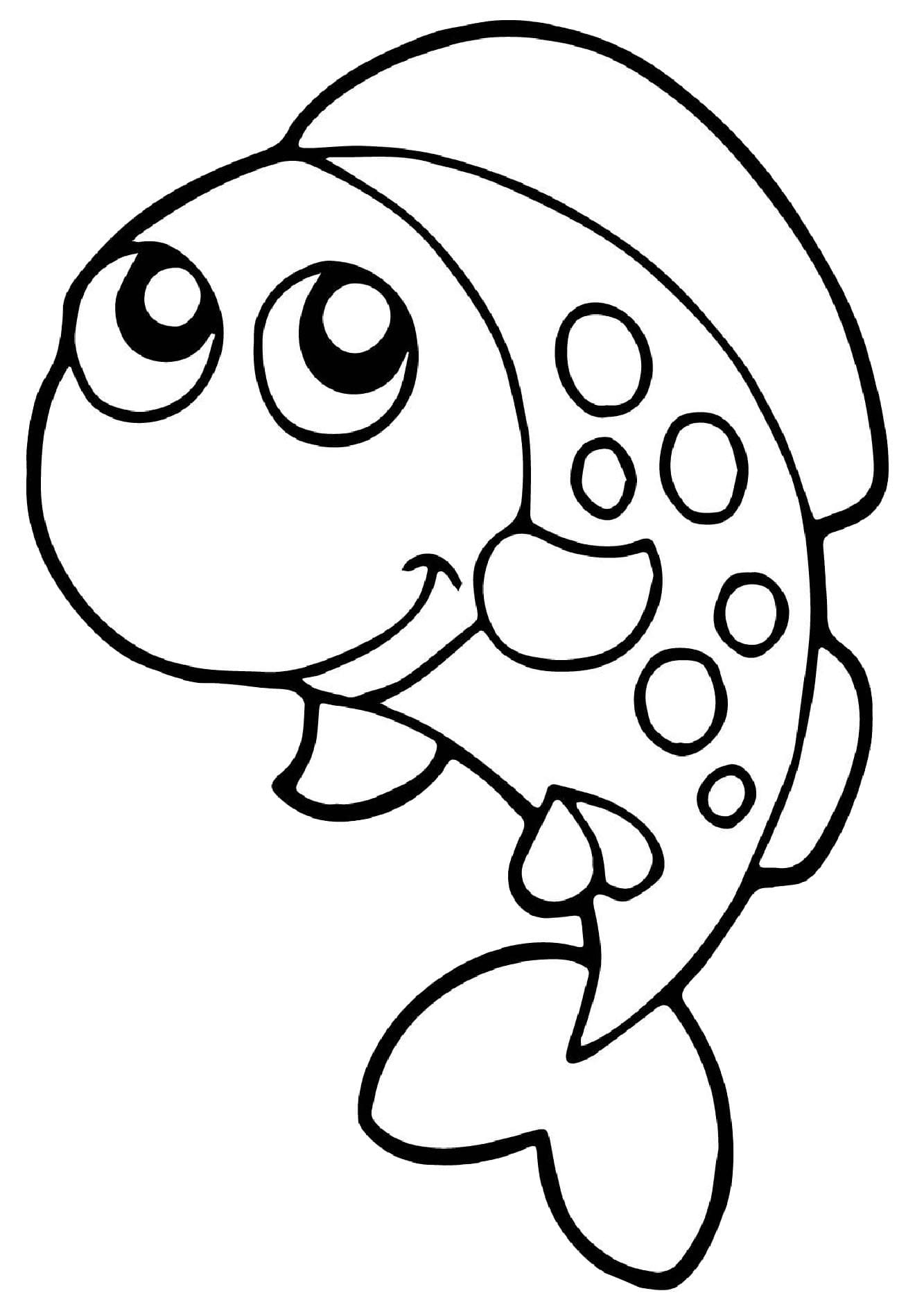 Cute Fish Image coloring page Download, Print or Color Online for Free