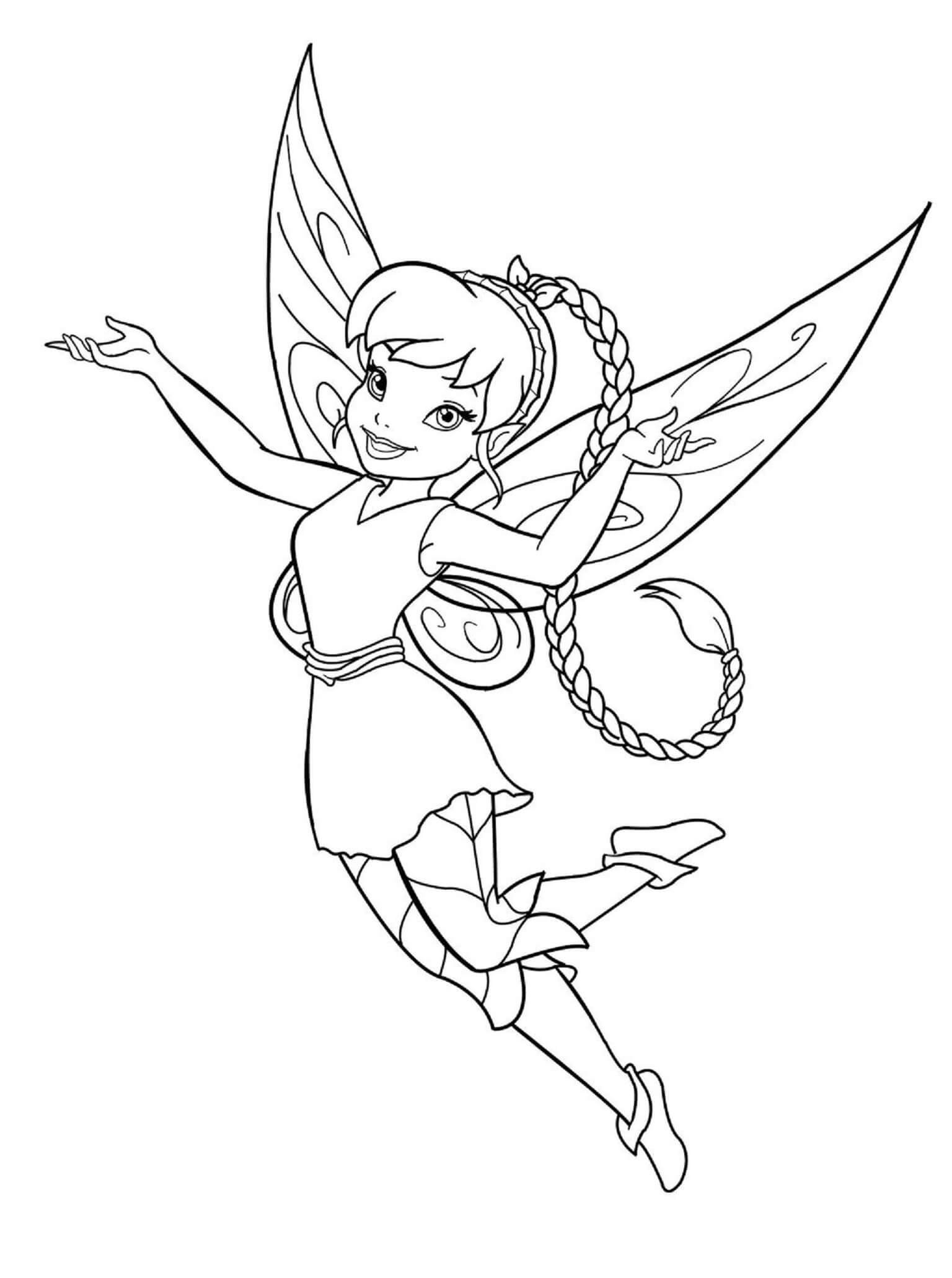 Fun Cartoon Fairy coloring page Download, Print or Color Online for Free