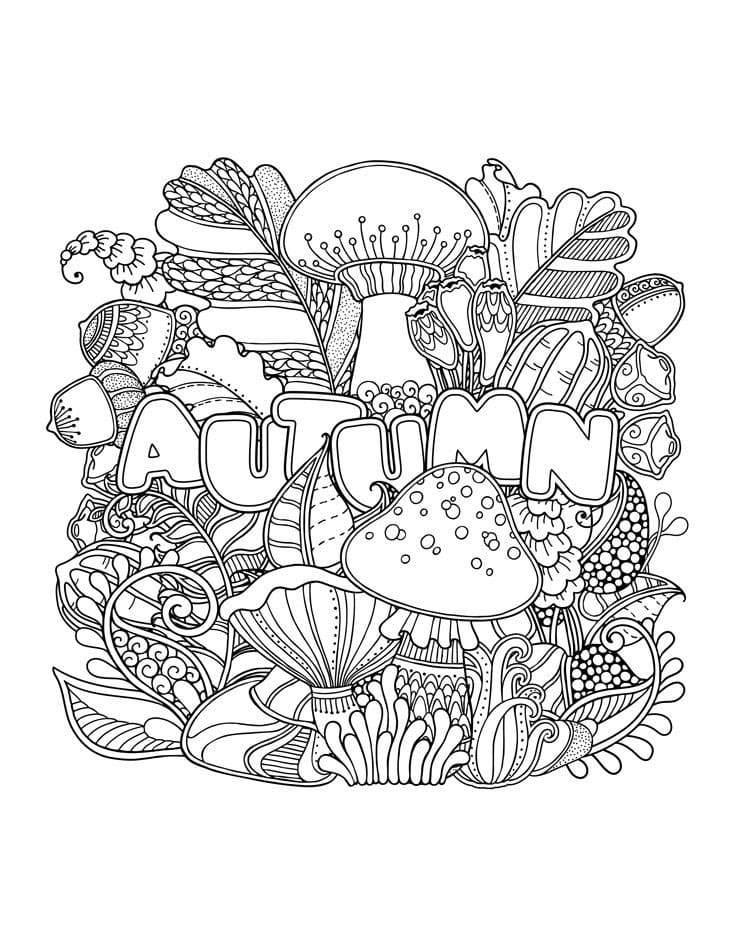 Autumn Coloring Pages For Adults