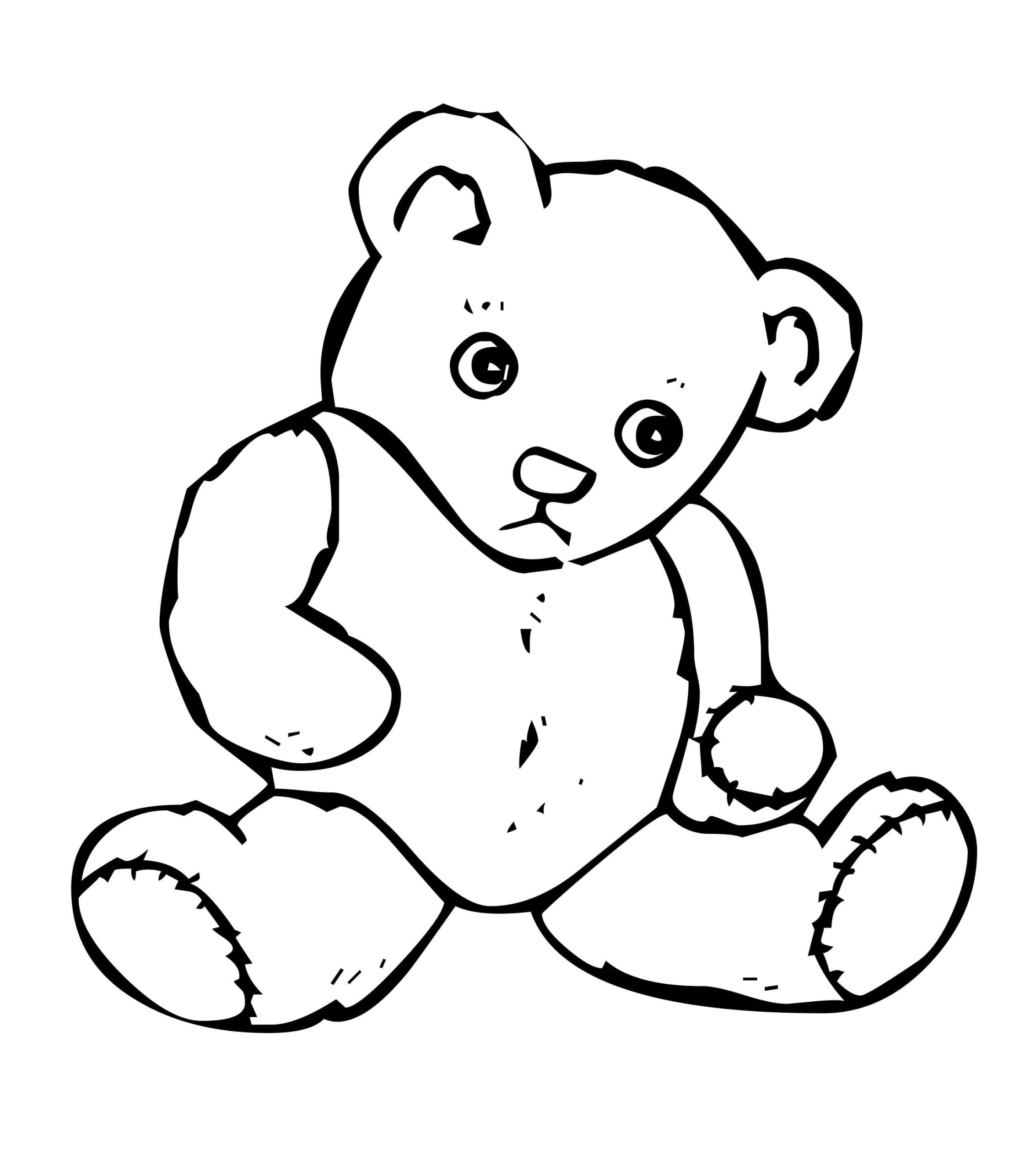 Drawing Sad Teddy Bear coloring page Download, Print or Color Online