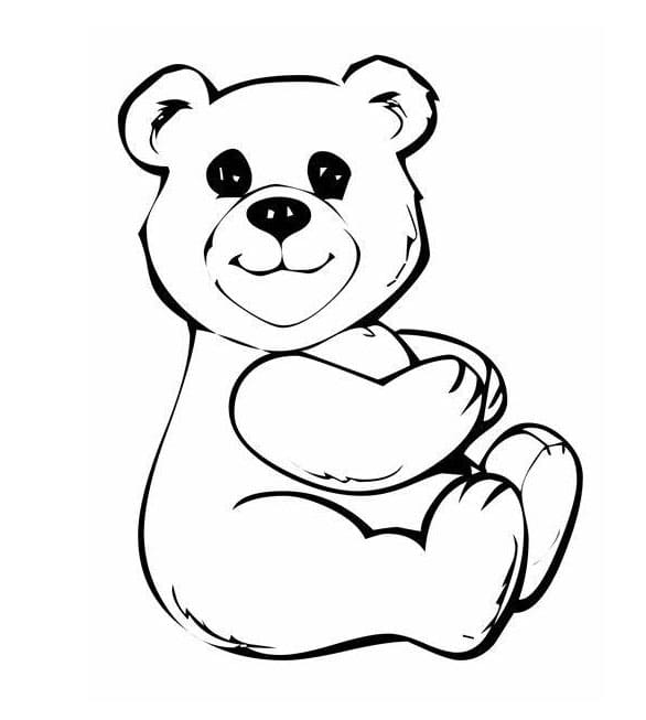 Drawing Teddy Bear Sitting coloring page Download, Print or Color