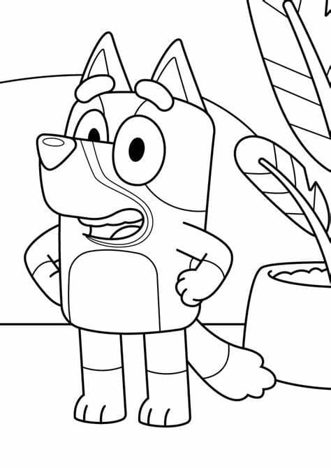 Printable Bluey Image Outline coloring page - Download, Print or Color