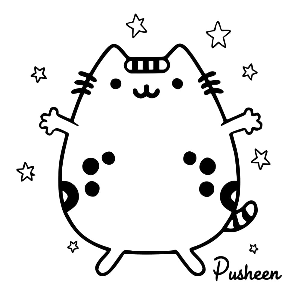 Pusheen coloring pages ColoringLib
