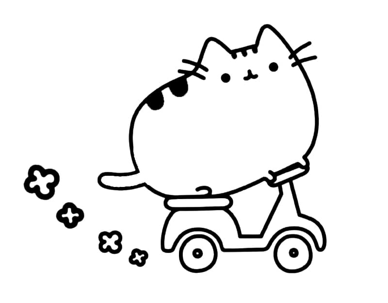 Fun Pusheen coloring page Download, Print or Color Online for Free