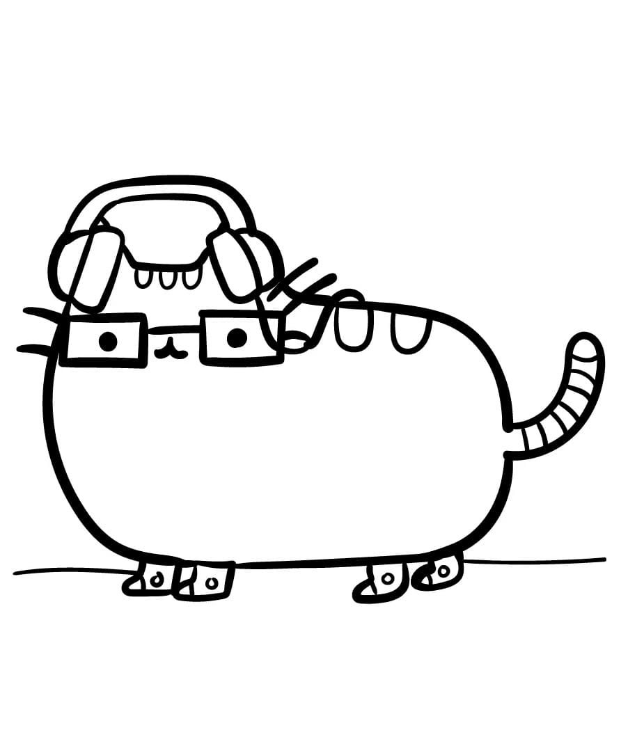 Nerd Pusheen coloring page Download, Print or Color Online for Free