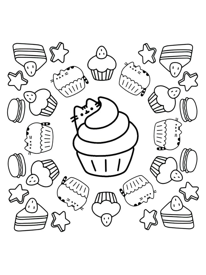 Pusheen Free coloring page Download, Print or Color Online for Free