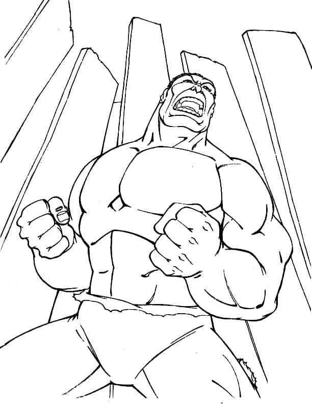 Angry Hulk coloring page Download, Print or Color Online for Free